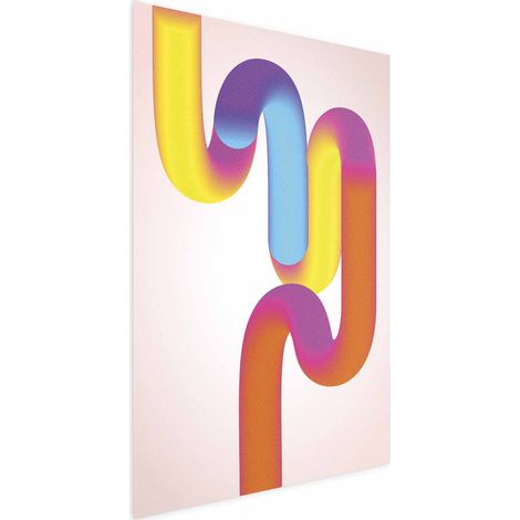 Poster – Regenbogenröhren – abstrakte Illustration mit farbigen Farbverläufen (1/4)