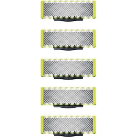 Anwendbar für Philips QP2520 QP2630 QP210 QP220 QP65 – Ersatzklingen, für Elektrorasierer/Trimmer, robuster Edelstahl, Trimmen, Stylen und Rasieren, 5er-Pack