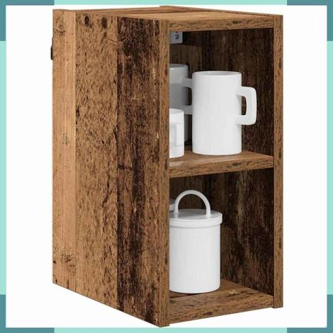 Armoire suspendue - 884408 - Bois ancien - 20 x 29,5 x 40 cm - Charge max 60 kg (1/5)
