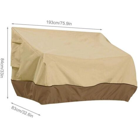 Housse salon de jardin imperméable 210D – Résistante aux UV – Protection pour canapé extérieur – Dimensions  19383CM