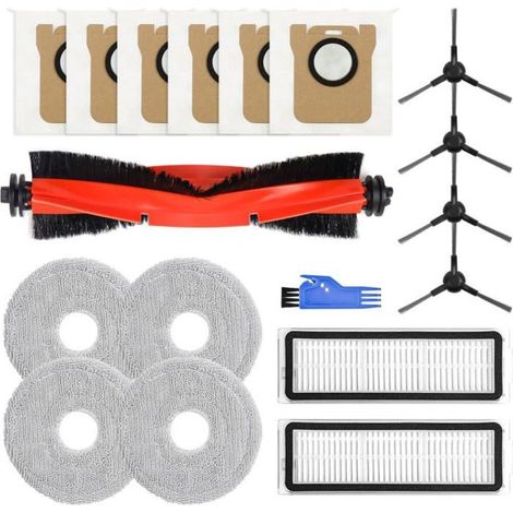 Accessoires de Rechange Compatibles avec Xiaomi X20 Pro,X20 Max Robot Aspirateur,1 Brosse Principale,2 Filtres,4 Brosses (1/5)