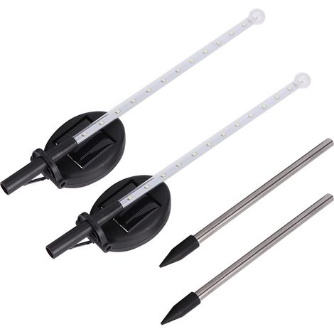 Lot de 25 lampes solaires à LED blanches à piquer pour jardin et pelouse. (1/3)