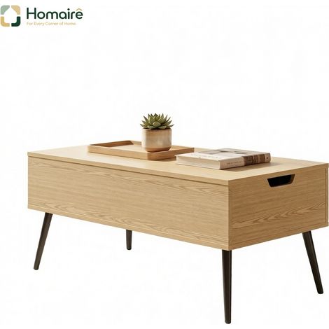 Table à manger en métal, panneau de particules, bois noir 100 x 50 x 58 cm HOMAIRE (1/5)