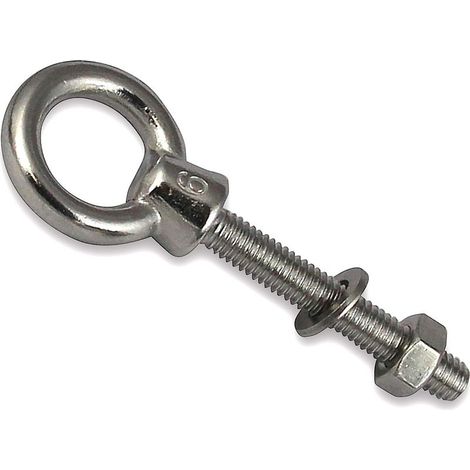 Boulon à œil avec filetage métrique en acier inoxydable A4 V4A Acier inoxydable M10x100 (1 pièce) (1/5)