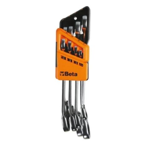 Beta Serie chiavi combinate a cricchetto reversibili con supporto 8 Pz. 142/SC8 cod. 001420086