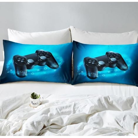 Gamer Parure de Lit pour Garçons Filles, 200x200cm Jeu Housse de Couette, Jeux vidéo pour Enfants Gamepad Ensemble literie - 7XS (1/4)