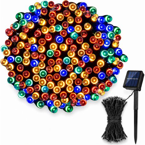 Guirlande Lumineuse LED Solaire Multicolore Extérieur, Imperméable, 200 LED, 8 Modes, Décoration Jardin Noël (1/5)