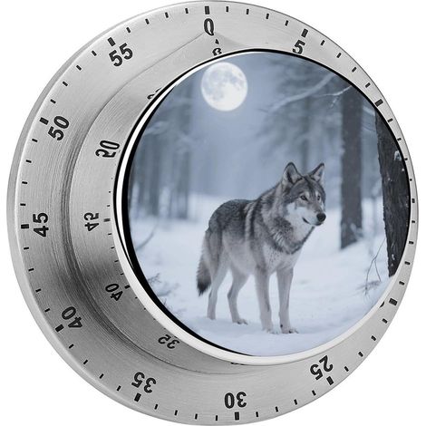Minuteur visuel Wolf, sans piles, magnétique, avec alarme (1/5)
