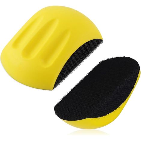 Bloc de Ponçage à Main, 5 Pouces Cale à Poncer à la Main avec Crochet et Boucle, Forme de Souris pour Restauration de Meubles, pour Support Papier de Verre Polissage Bricolage de Carrosserie (1/5)
