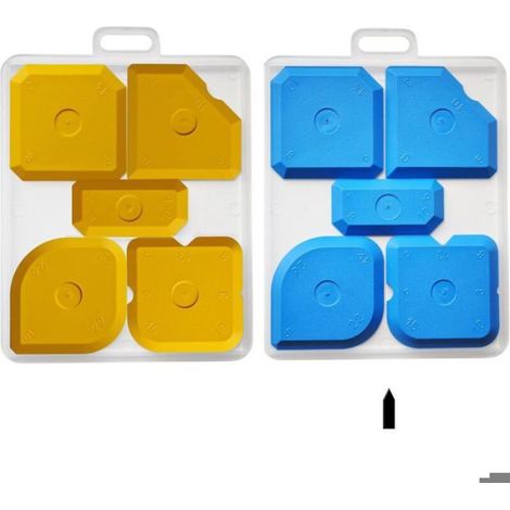 Raclette À Joint - 2 Kits De 5 Pièces En Acier Inoxydable - Pour Silicone Acrylique Résine Coulis - Usage Carrelage Et Salle De Bain - 10 Pièces