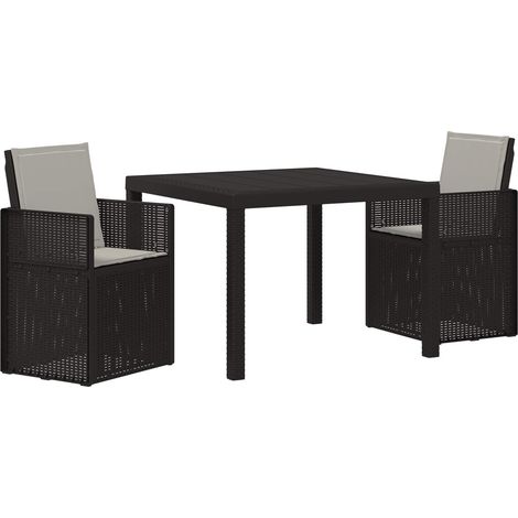 Conjunto de Comedor de Jardín 3 pcs Antracita y Gris Claro PP vidaXL