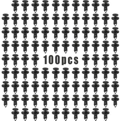 100 Pièces Rivet Clips Plastique Voiture, Clips Pare-Chocs Universels, Rivets Plastiques Fixation, Rivets Clips Plastique, Rivet Clips Plastique Voiture, Rivet Plastique Automobile (1/5)