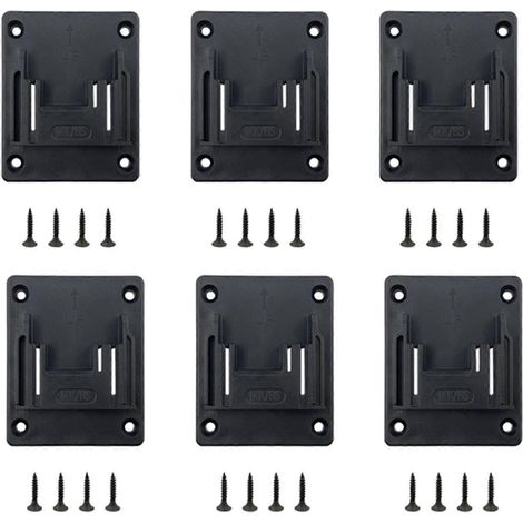 Support mural 6 pièces pour outils électriques 14.4-18V, compatible LXT Makita Bosch, rangement atelier. (1/4)
