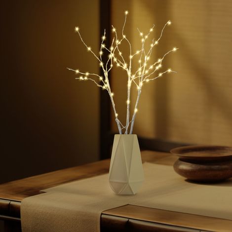 TolleTour Rama decorativa iluminada de 50 cm con 70 LED cálidos y ramas flexibles para interiores y celebraciones (1/5)