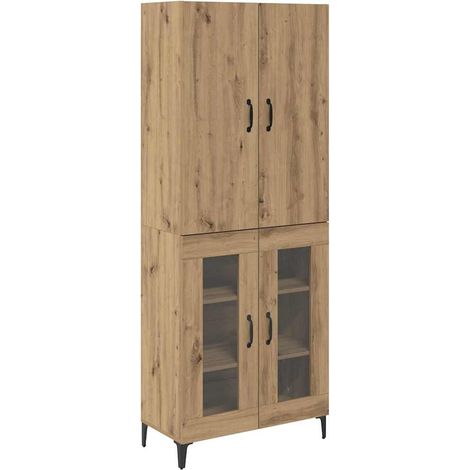 Alacena Roble artesanal 69,5 x 34 x 180 cm Madera contrachapada vidaXL