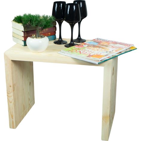 Beistelltisch 50x40x30cm Sitzhocker in natur (1/5)