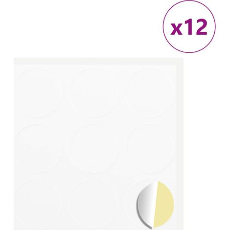 Sticker 12 pcs White Ø 20 x 0.5 mm Paper vidaXL