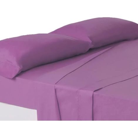 Taie d'oreiller (set de 2) - JUANIO - 85 x 45 cm - Violet clair - 52% polyester/48% coton - Anti-acariens