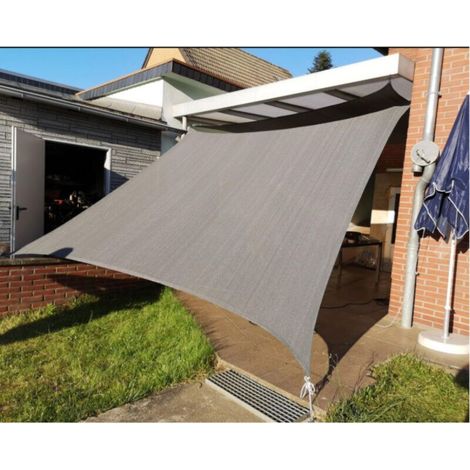 White shade sail, thermally insulated outdoor tent, camping aid, grey color, 2M×3M (1/5)