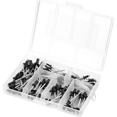 Kit de 120 rivets aveugles en aluminium M2.4 / M3.0 / M3.2 / M4, avec boîte. (1/5)