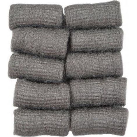 FPLUS estropajo aluminio 10 uds. , Bolsa con 10 rollitos de lana de acero para limpieza y pulido de tubos de cobre, latón, soldaduras o metal en general. La lana 100% de acero ofre