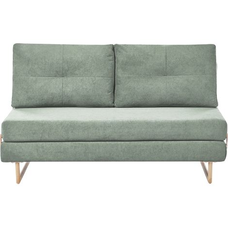 Sofa Bed 3 Seater JERSLEV Fabric Light Green (1/5)