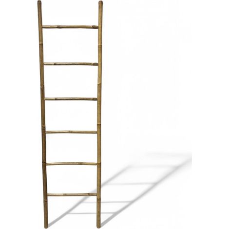 Scala portasalviette in legno bamboo panda naturale 50x4xH190 cm (1/5)