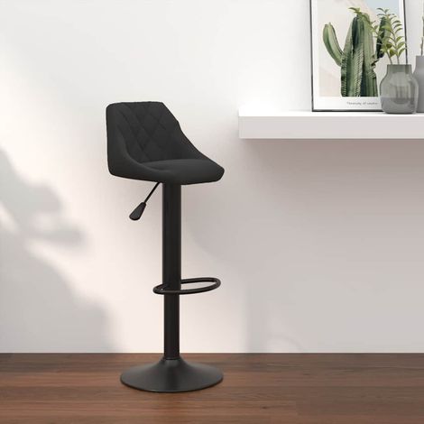 vidaXL Tabouret de bar Noir Velours (1/5)