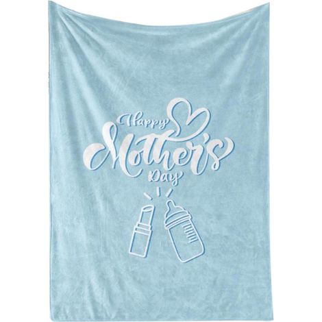 Cadeau pour maman de la part de sa fille et de son fils - Couverture « Bonne fête des mères », douce et confortable en polyester (1/5)