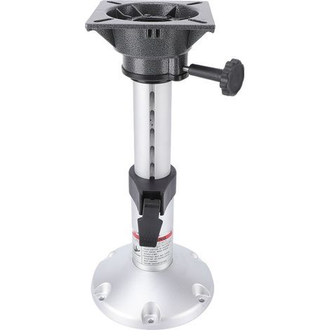 Piedini per sedili da barca, altezza regolabile da 33 cm a 46 cm, base per sedia nautica in lega di alluminio con meccanismo di bloccaggio, rotazione a 360° (1/5)