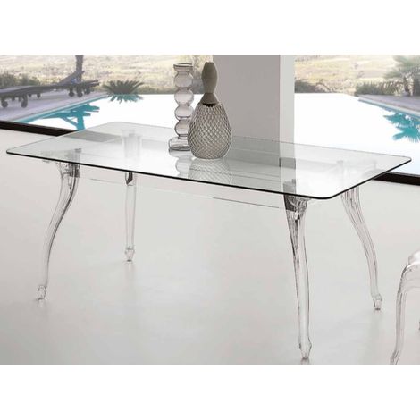 Table à manger design transparent Modina 180cm (1/5)