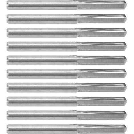 10 fraises à bois CNC de 3,175 mm en acier tungstène, pour gravure et fraisage, angle de 90° x 0,2 mm