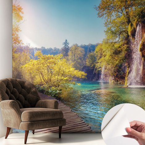Fotomurale adesivo stickers - murali decorativo - soggiorno moderno - effetto realistico - Paesaggio naturale 250x250 cm (1/5)