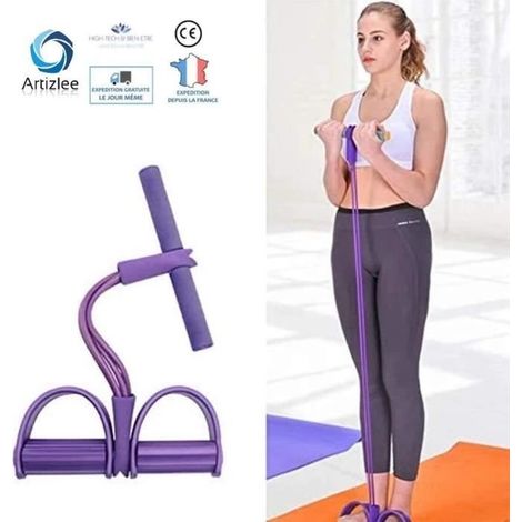 (Violet)Artizlee Bande de Résistance Fitness Multifonction pour Traction Elastique Sport Gymnastique (1/4)