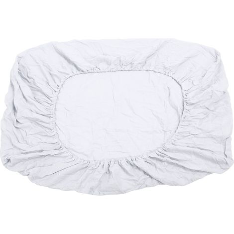Drap-housse pour lit bébé en coton froissé, doux et respirant, taille berceau, matelas de lit bébé et enfant, gris (1/5)