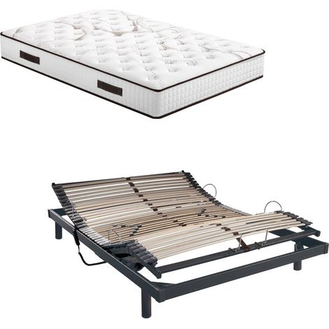 Ensemble relaxation S50 + Matelas Mousse Myriade - 5 zones - 140x190 - Gris (1/5)