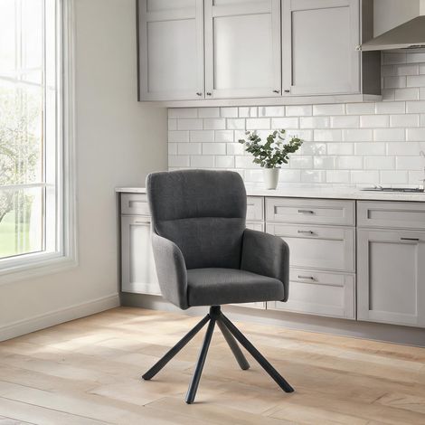Fauteuil de salon grau en polyester Stahl 57 x 63 x 93 cm (1/5)