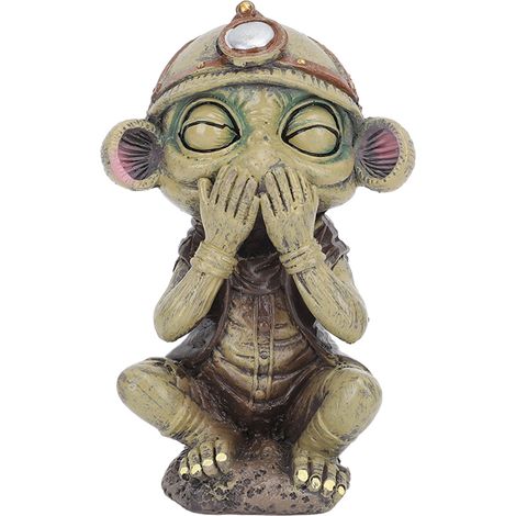 UFO Extraterrestrial Garden Alien Statues Figurine Resin Alien Sculpture Funny Home Garden Decoration Type D