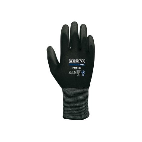 BPU1400/6 GUANTE NYLON RECUBIERTO DE POLIURETANO SIN COSTURAS CON PUÃ‘O COLOR NE - JUBA