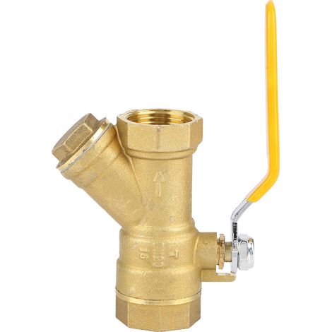Y-förmiger Messing-Filterkugelhahn mit 3/4"-Innengewinde (BSPP) für Wasser und Erdgas (1/5)