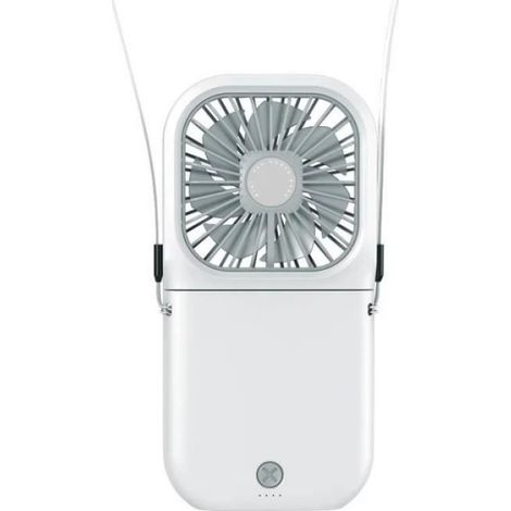 Climatiseur portable - - Mini ventilateur pliable USB - 3000mAh - Bureau - Blanc