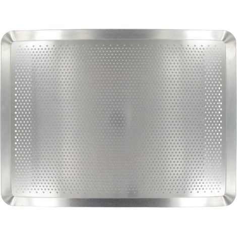 Zenker 1540350 - Teglia forata in alluminio, piano cottura, piano forato, alluminio, 40 x 30 x 1,5 cm, colore: Grigio