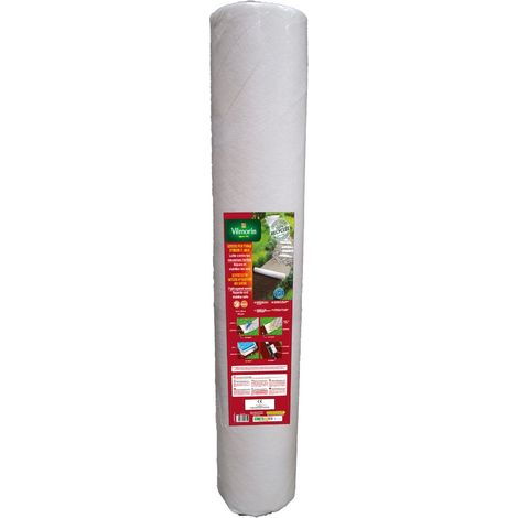 Vilmorin – Géotextile recyclé 100 g/m² pour drainage – 2 m x 25 m – Protection contre l'érosion et les mauvaises herbes – Pour chantiers humides (1/2)