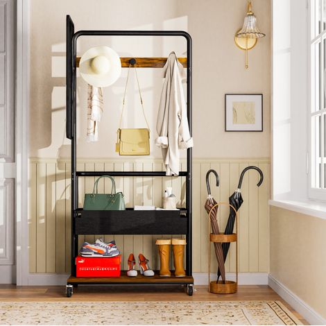mobile contenitore con specchio e ruote 70x40x170 HAVRYA (1/5)