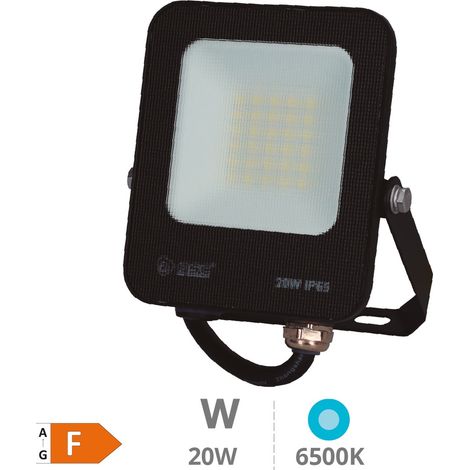 Proyector aluminio LED Santadi 20W 6500K IP65 Negro (1/5)