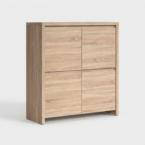 Commode haute 2 portes 4 tiroirs Kaspian (1/5)