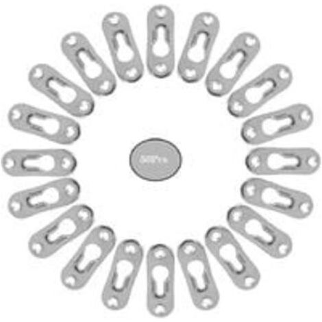 50 PièCes Trou De Serrure En MéTal Attache Invisible Cintres De Trou Serrure Metal Peinture Attaches Trou Cintres De Trou De Serrure En MéTal Fixation Pour Cabinet Miroirs Cadres Photo Armoires (1/5)