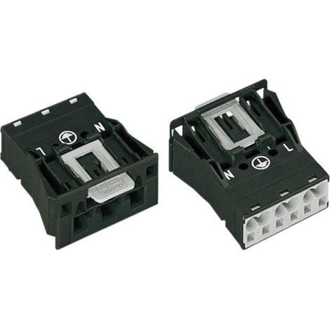 WAGO 770-713 Netz-Steckverbinder WINSTA MIDI Stecker, gerade Gesamtpolzahl: 2 + PE 25 A Schwarz 1 St (1/2)