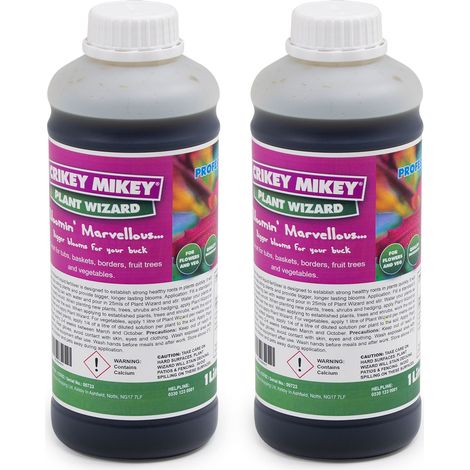 Crikey Mikey Plant Wizard Liquid Fertiliser, 2 x 1 Litre (1/3)