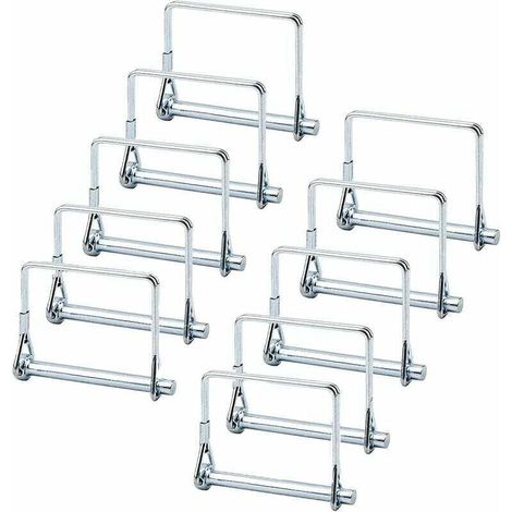 Goupille Verrouillage Carrée 1 4 Pouce 10 Pièces pour Attelage Remorque Jardin Ferme Argent